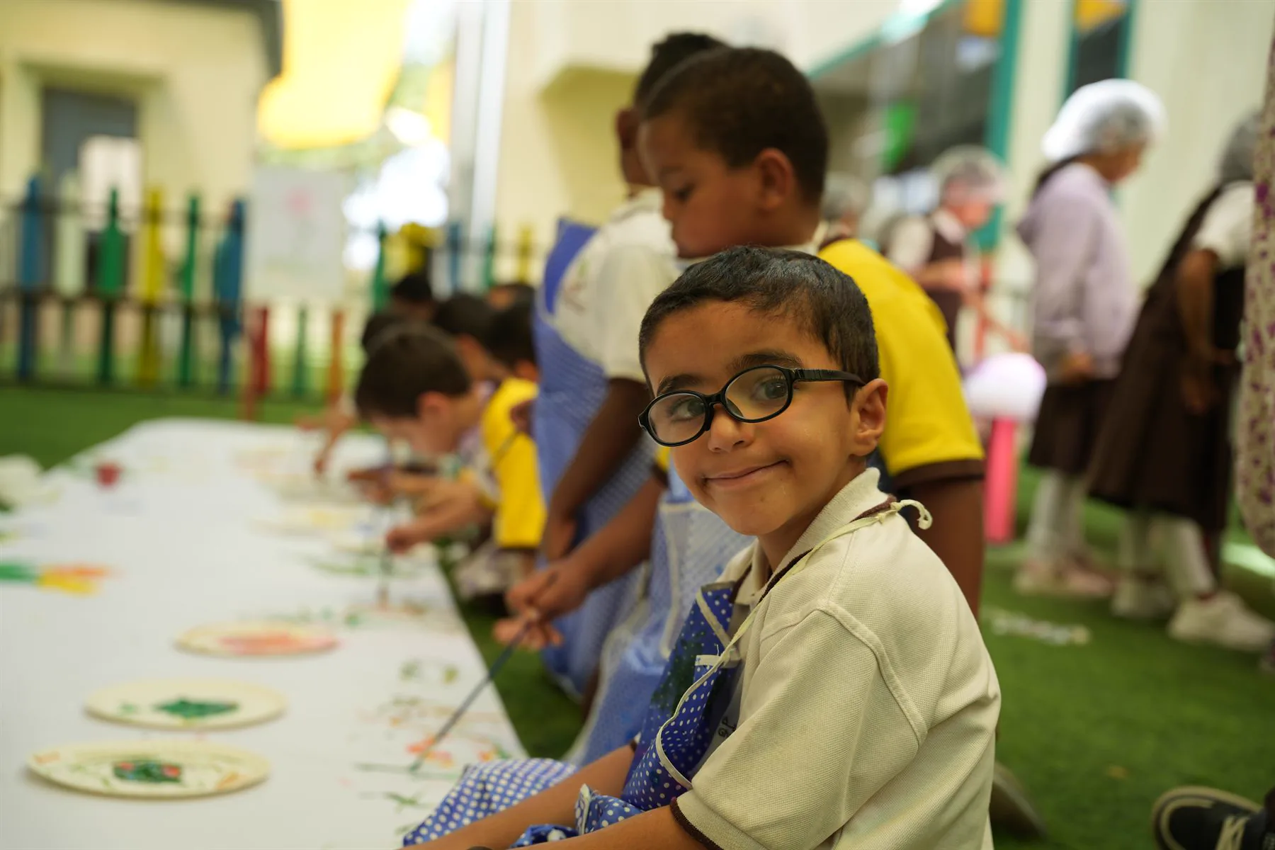 Students enjoying a school activity